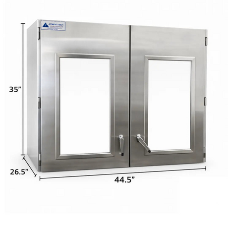 Industrial Stainless Steel Passthrough Cabinet w/Glass Doors Restaurant Wine Bar Primis Medical