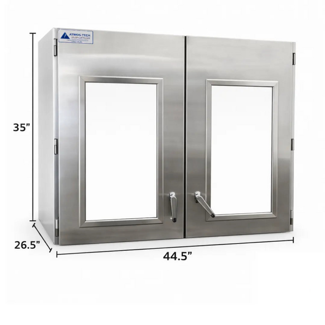 Industrial Stainless Steel Passthrough Cabinet w/Glass Doors Restaurant Wine Bar Primis Medical