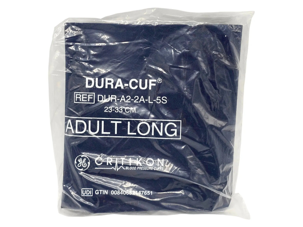 GE Critikon DUR-A2-2A-L-5S Dura-Cuf Blood Pressure Cuff Adult Long 23-33cm EACH GE