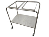 Blickman 7808SSC Stainless Steel Dual Basin Instrument Cart w/ Baskets and Pans Primis Medical