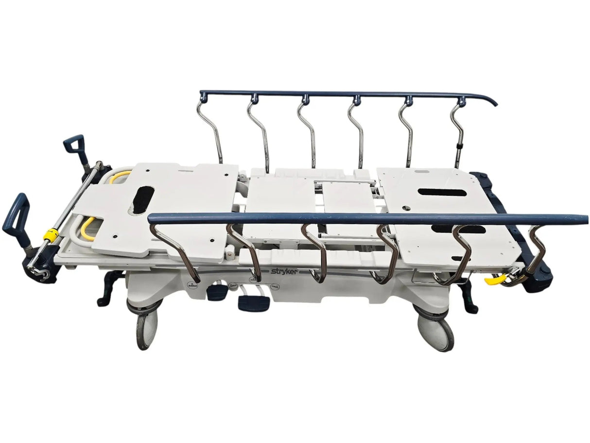 Stryker 1007 Glideaway M Series Stretcher Hospital Transport Gurney w/ Mattress Primis Medical
