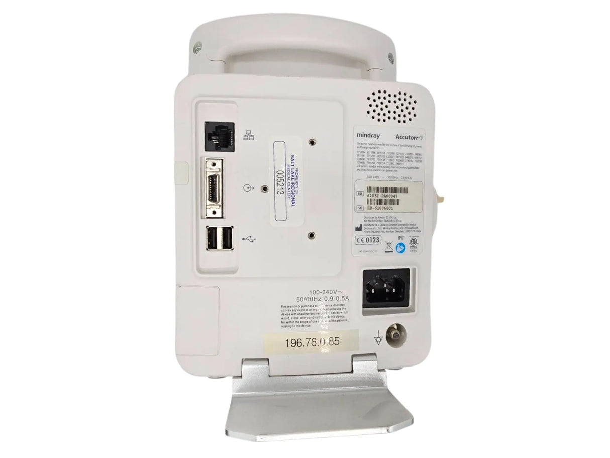 Mindray 6103F-PA00047 Vital Signs Monitor w/ Masimo SpO₂ & NIBP Accutorr 7 Mindray
