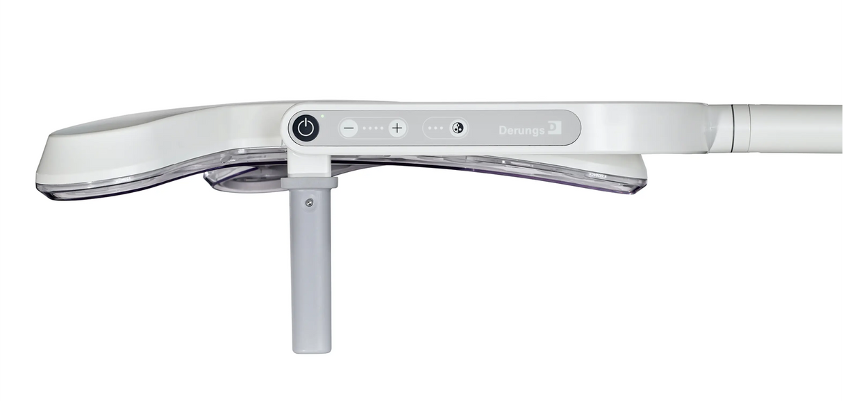 Waldmann TRIANGO LED 100-1 F Minor Procedure Light, battery, 100,000 lux/1M, 4300K, CRI >96, four dimming levels. With roller stand. Waldmann Lighting