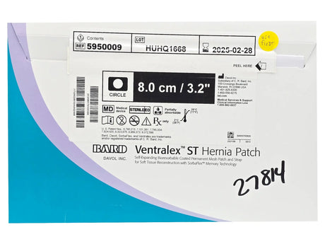 Bard 590009 Ventralex ST Hernia Patch and Strap 8.0cm Circle Bard