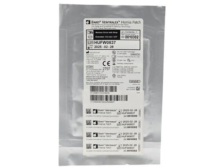 Bard Ventralex 0010302 Hernia Patch 6.4cm Medium Circle with Strap Bard