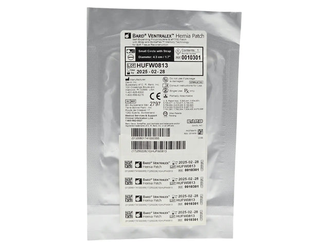 Bard Ventralex 0010301 Hernia Patch 4.3cm Small Circle with Strap Bard