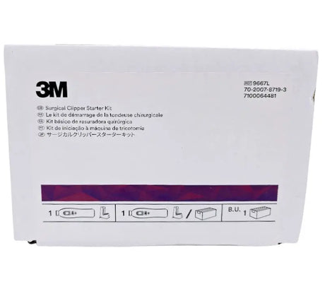 3M 9667L Surgical Clipper Starter Kit Pivoting Head + Charger 160-Min Run Time 3M