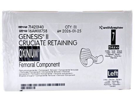 Smith & Nephew 71420140 Genesis II Oxinium Femoral Size 7 Left Smith & Nephew, Inc.