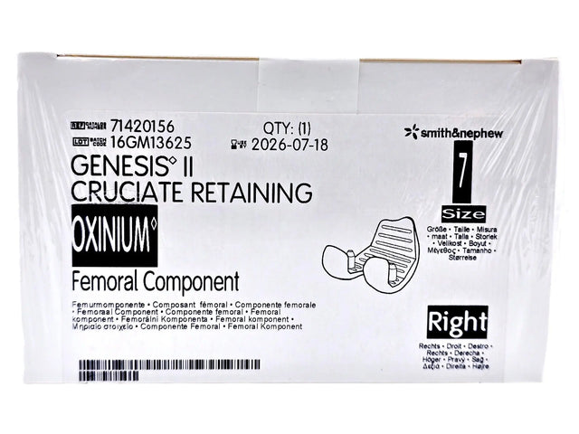 Smith & Nephew 71420156 Genesis II Oxinium Femoral Size 7 Right Smith & Nephew, Inc.
