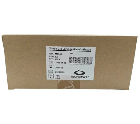 SourceMark M0352 Laryngeal Mask Airway Size 1.5 7 mL Silicone Box of 10 SourceMark