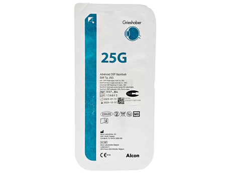 Alcon Grieshaber 337.84 DSP Backflush Soft Tip Cannula 25G Sterile Single-Use Alcon