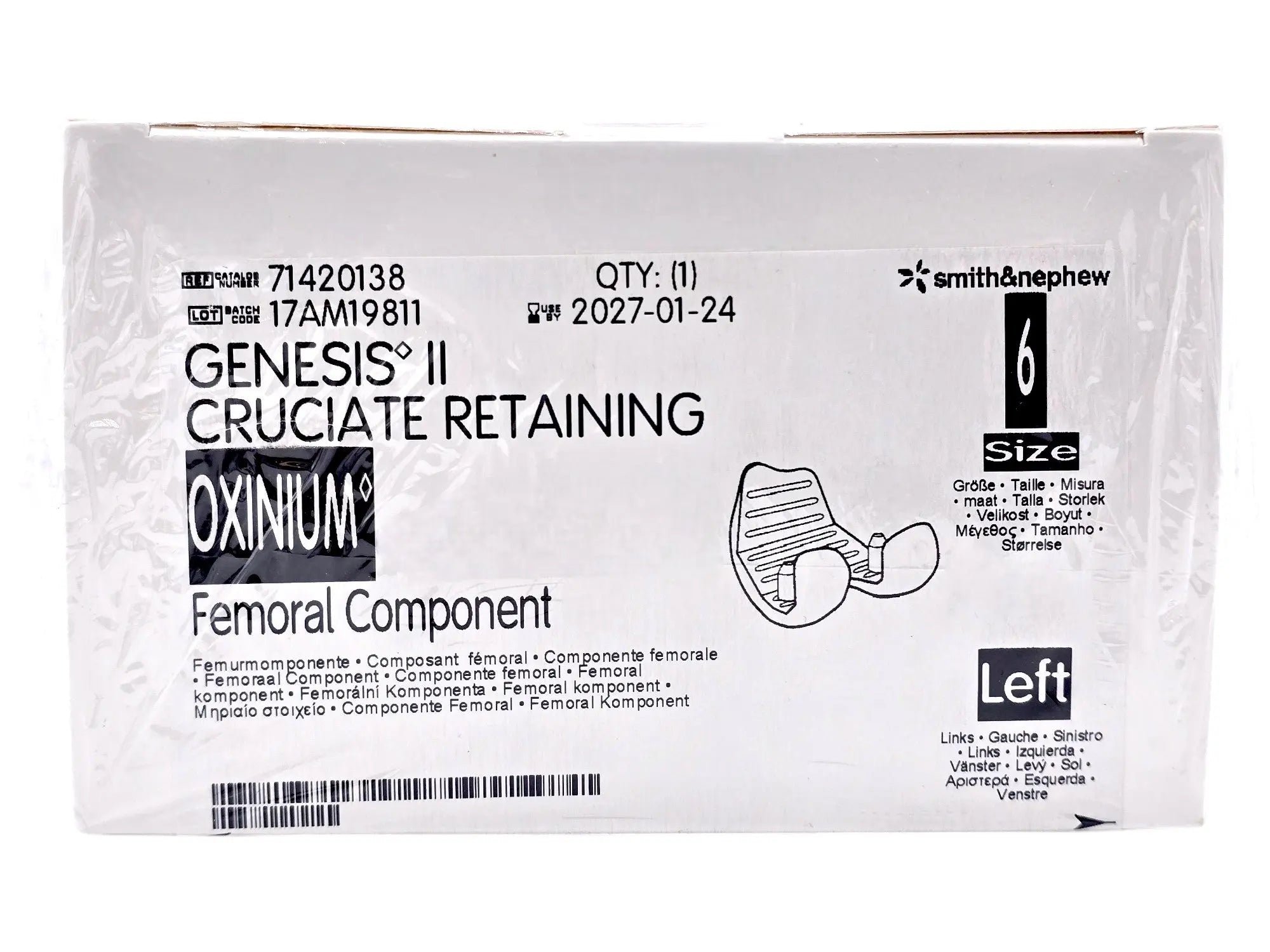 BONE Active 仙骨革命 EBS Smith & Nephew, Inc. 71420138 Uncoated knee femur prosthesis
