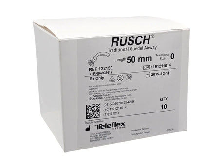 Teleflex 122150 Traditional Guedel Airway 50mm Traditional Size 0 BX 10 Teleflex