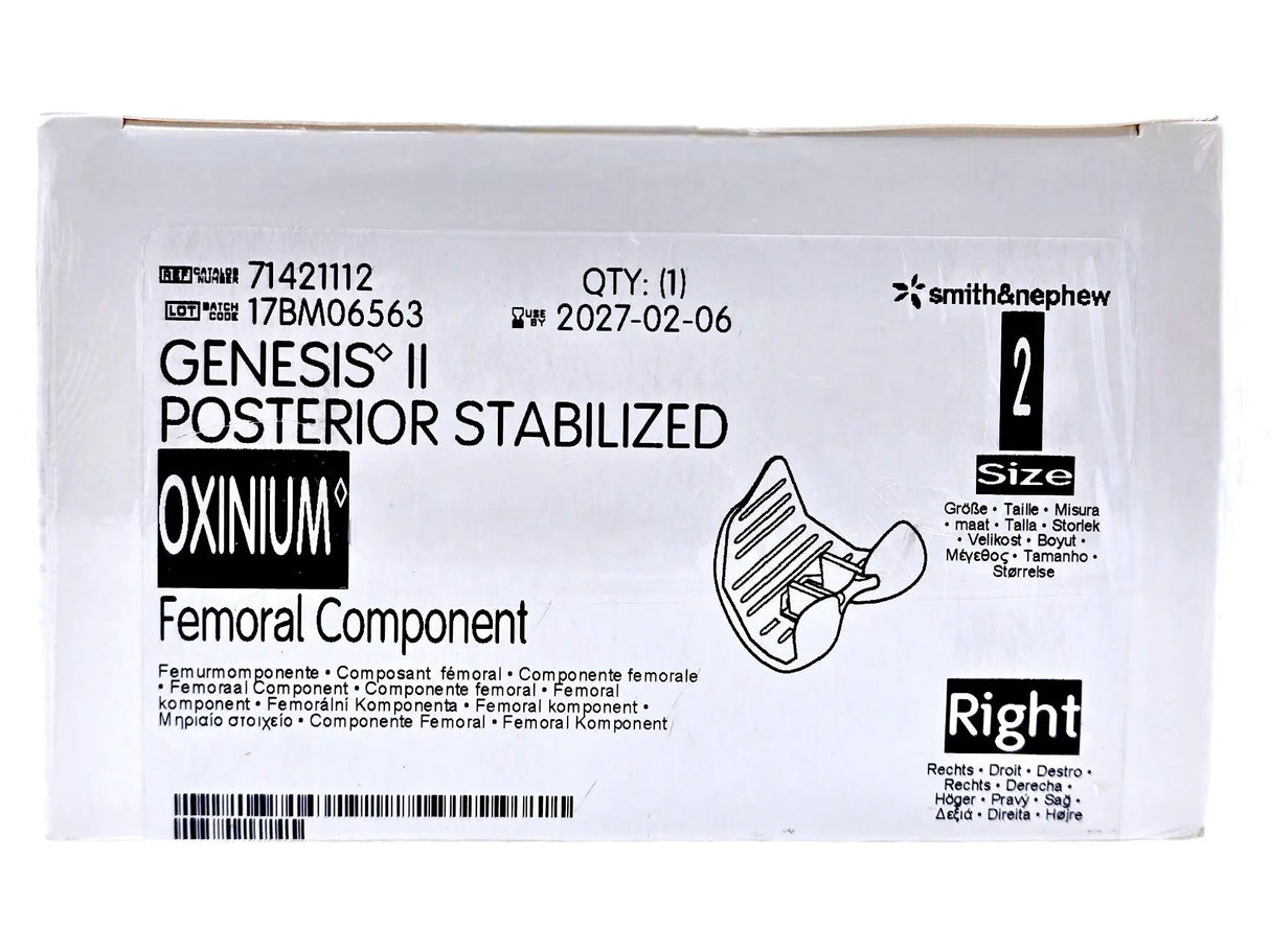 Smith & Nephew 71421112 Genesis Oxinium Posterior Stabilized Femoral Right Size 2 Smith & Nephew, Inc.