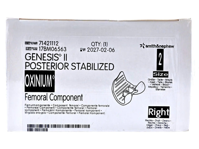 Smith & Nephew 71421112 Genesis Oxinium Posterior Stabilized Femoral Right Size 2 Smith & Nephew, Inc.
