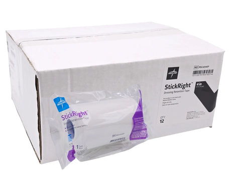 Medline MSC4204EP Stick Right Dressing Retention Tape 4" Bx 12 Medline
