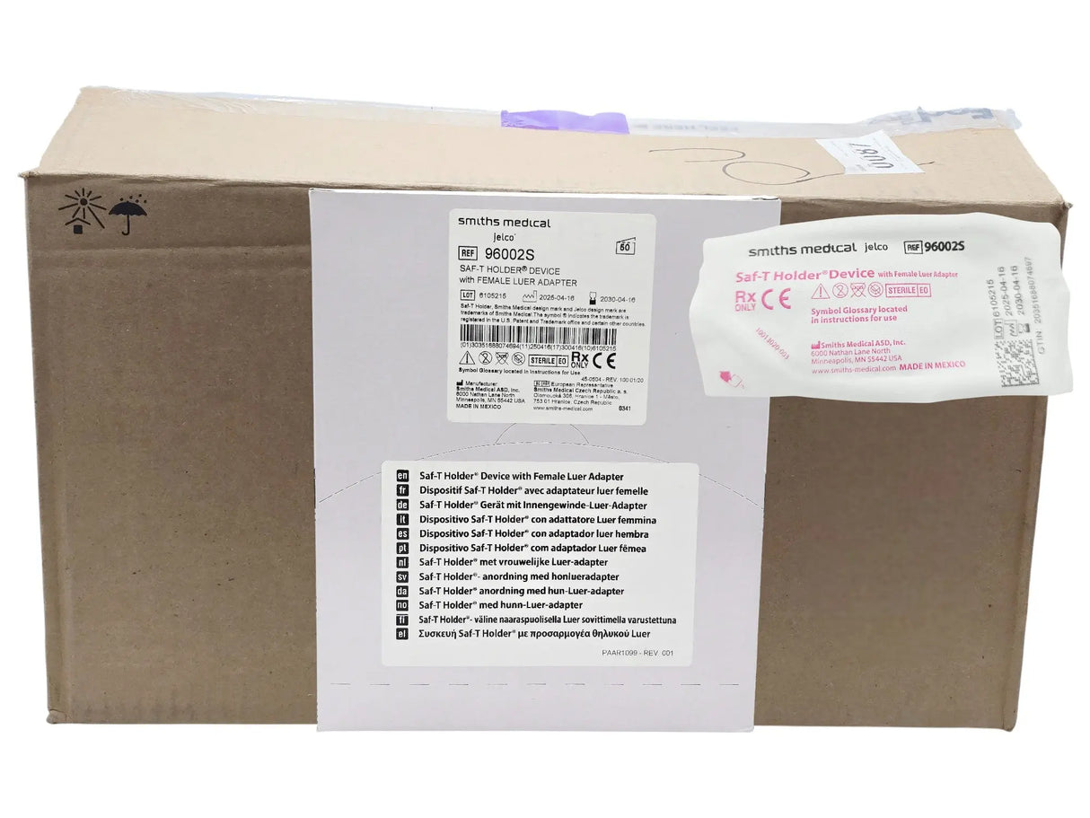 Smiths Medical 96002S Jelco Saf-T Holder Device w/ Female Luer Adapter Smiths Medical