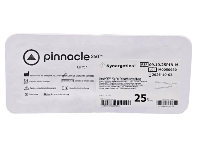 Synergetics 09.10.25PIN-M Pinnacle 360° 25-G Fine Tip Eckardt Forceps Synergetics