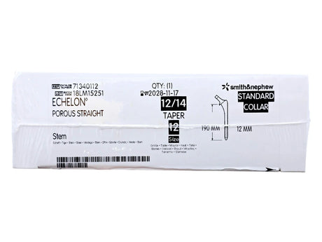 Smith & Nephew 71340112 Echelon 190mm Porous Femoral Component Size 12 Smith & Nephew, Inc.