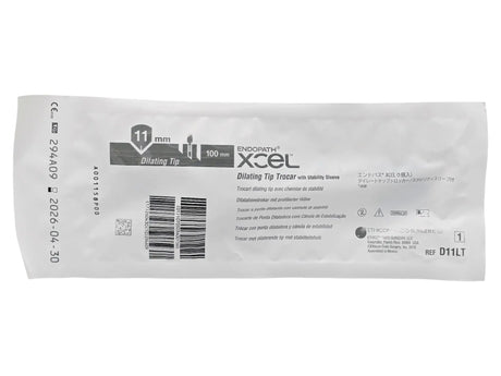 Ethicon D11LT Endopath XCEL 11mm × 100mm Dilating Tip Trocar w/ Sleeve Each Ethicon