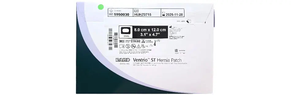 Bard 5950030 Ventrio ST Hernia Patch 8cm x 12cm Sterile Bard