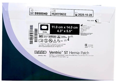 Bard 5950040 Ventrio ST Hernia Patch 11cm x 14cm Sterile Bard