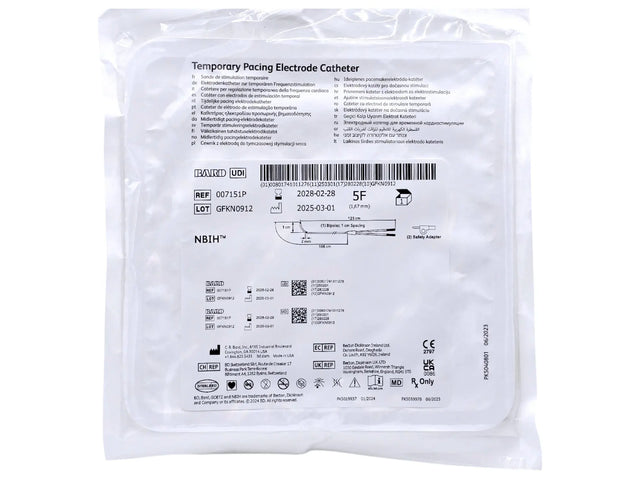 Bard 007151P NBIH Bipolar Temporary Pacing Electrode Single Use Sterile 5F Primis Medical