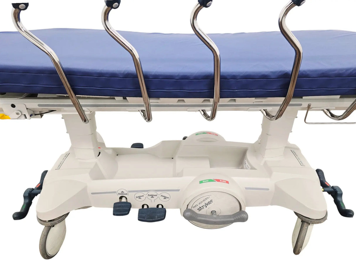 Stryker 1015 Big Wheel Glideaway Stretcher Hospital Transport Bed 317kg Capacity Primis Medical