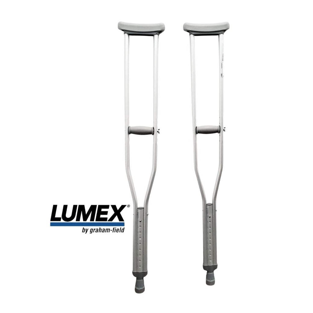 Lumex Universal Aluminum Crutches, Regular Size, Latex-Free