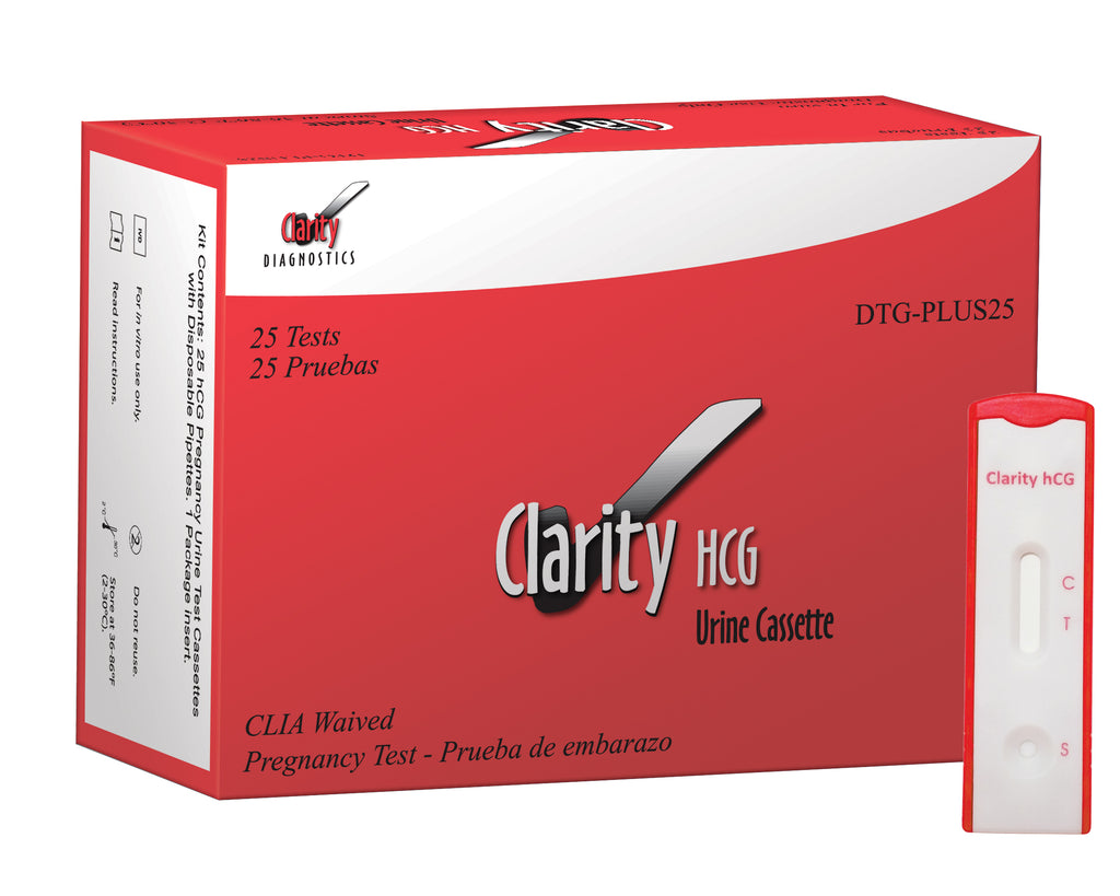 Clarity HCG Single Step Urine Cassette Pregnancy Test