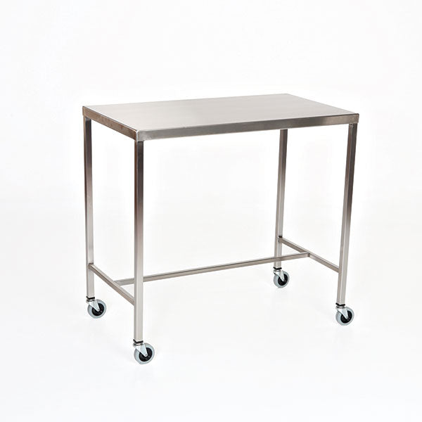 Midcentral Medical MCM-510 Stainless Steel Instrument Table with H-Brace