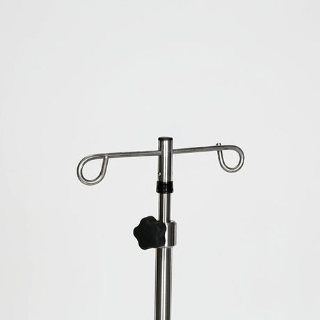 Midcentral Medical MCM-270/271 Stainless Steel IV Pole 5 leg spider base 3" casters Midcentral Medical