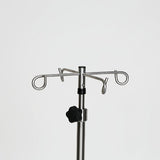 Midcentral Medical MCM-295 Stainless Steel IV Pole 6 leg spider base 3" casters Midcentral Medical