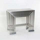 Midcentral Medical MCM-560 Set of 6 Stainless Steel Nesting Tables Midcentral Medical