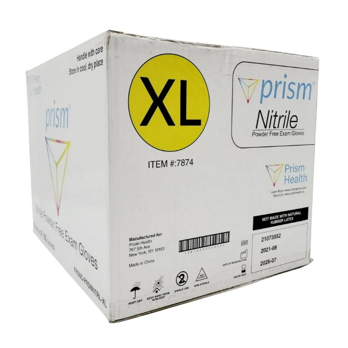 Prism Extra Large Nitrile Exam Gloves Powder Free & Latex Free Case of 1000 Prism