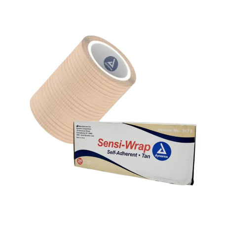 Dynarex 3173 Sensi Latex Self-Adherent Wrap 3" x 5 yds Tan Box of 24 Dynarex
