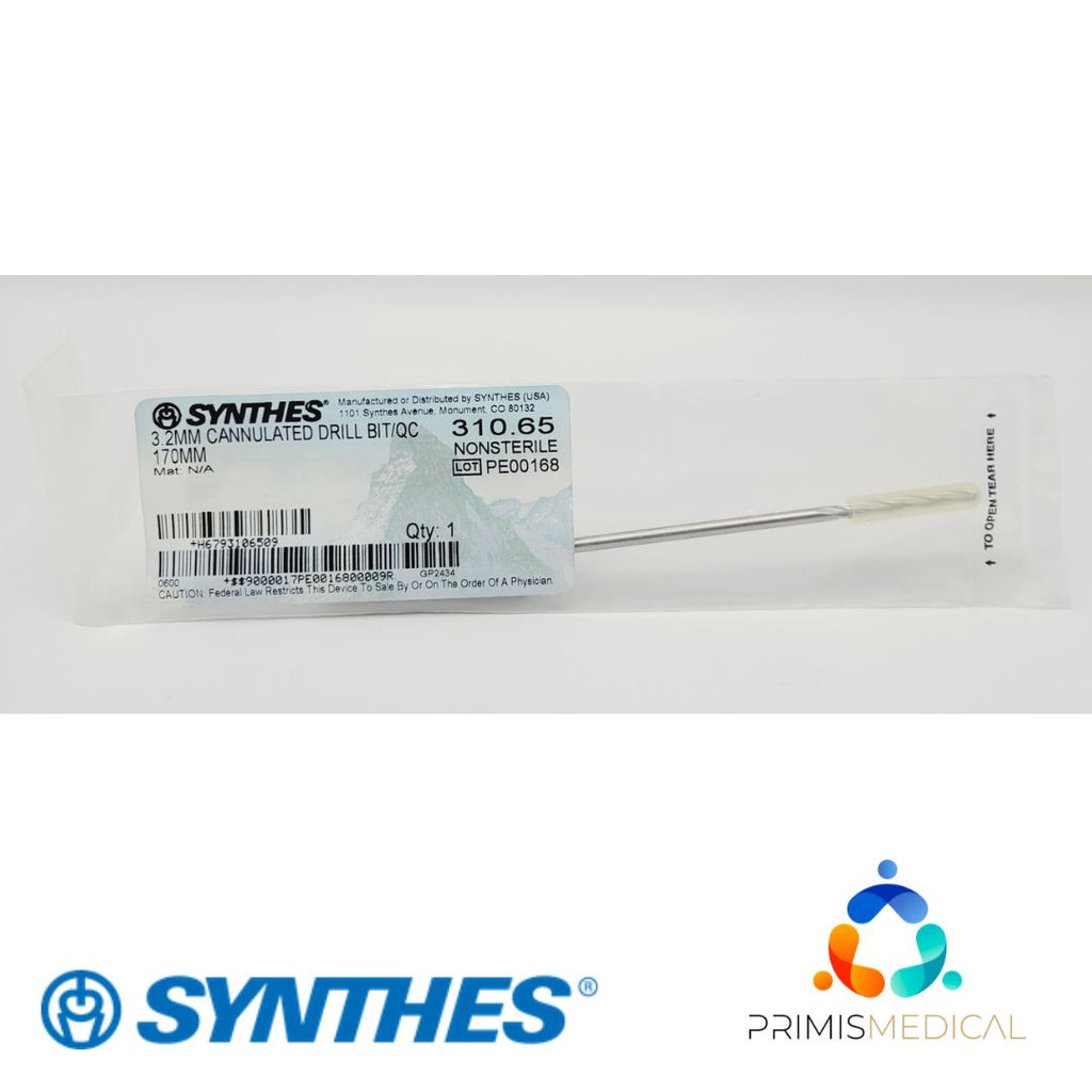 Synthes 310.65 Cannulated Drill Bit Orthopedic 3.2mm 6-5/8" (New)