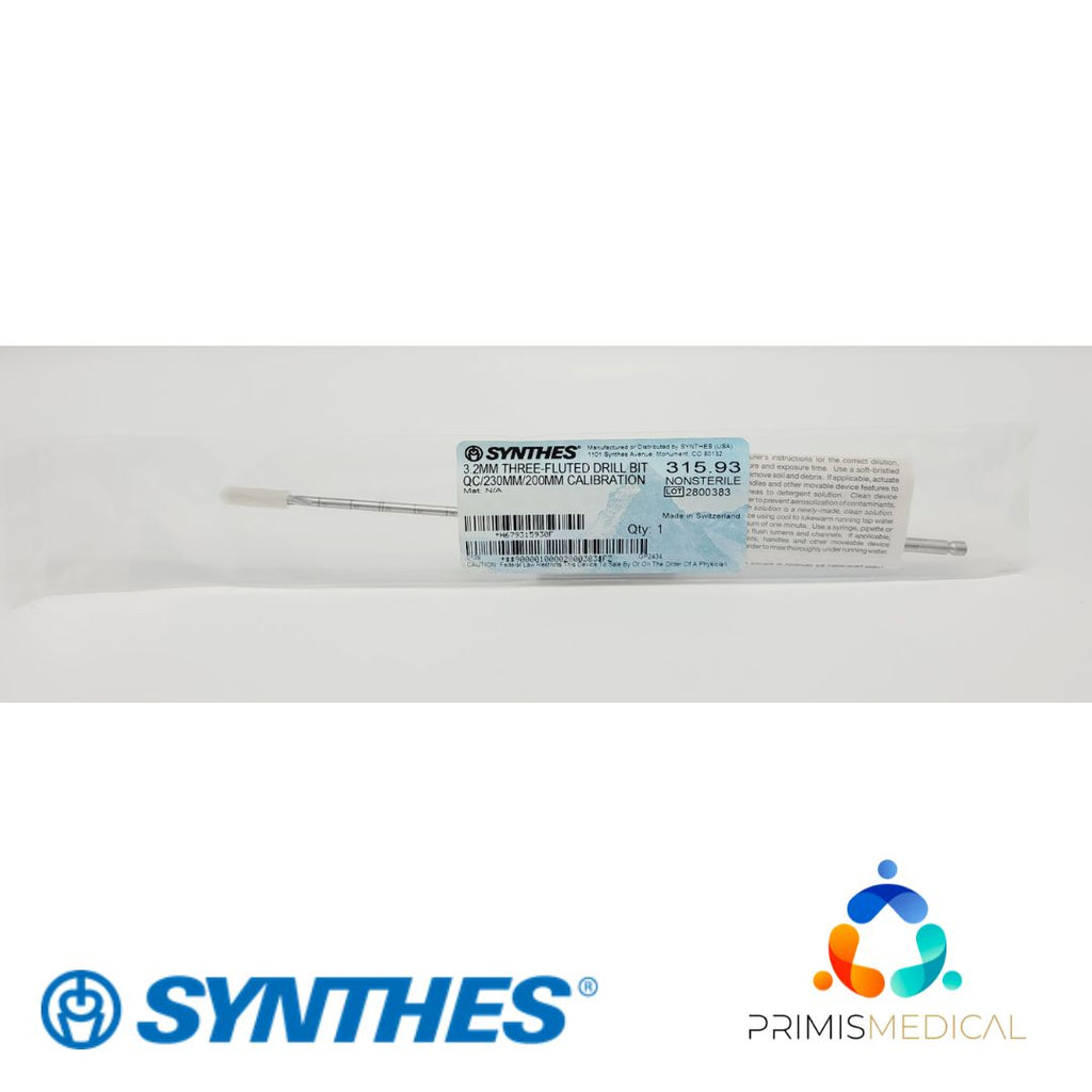 Synthes 315.93 Quick Connect Three-Fluted Drill Bit Orthopedic 3.5mm 9-1/8" New