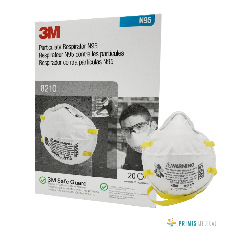3M 8210 N95 Face Mask NIOSH Approved Particulate Respirator Box of 20