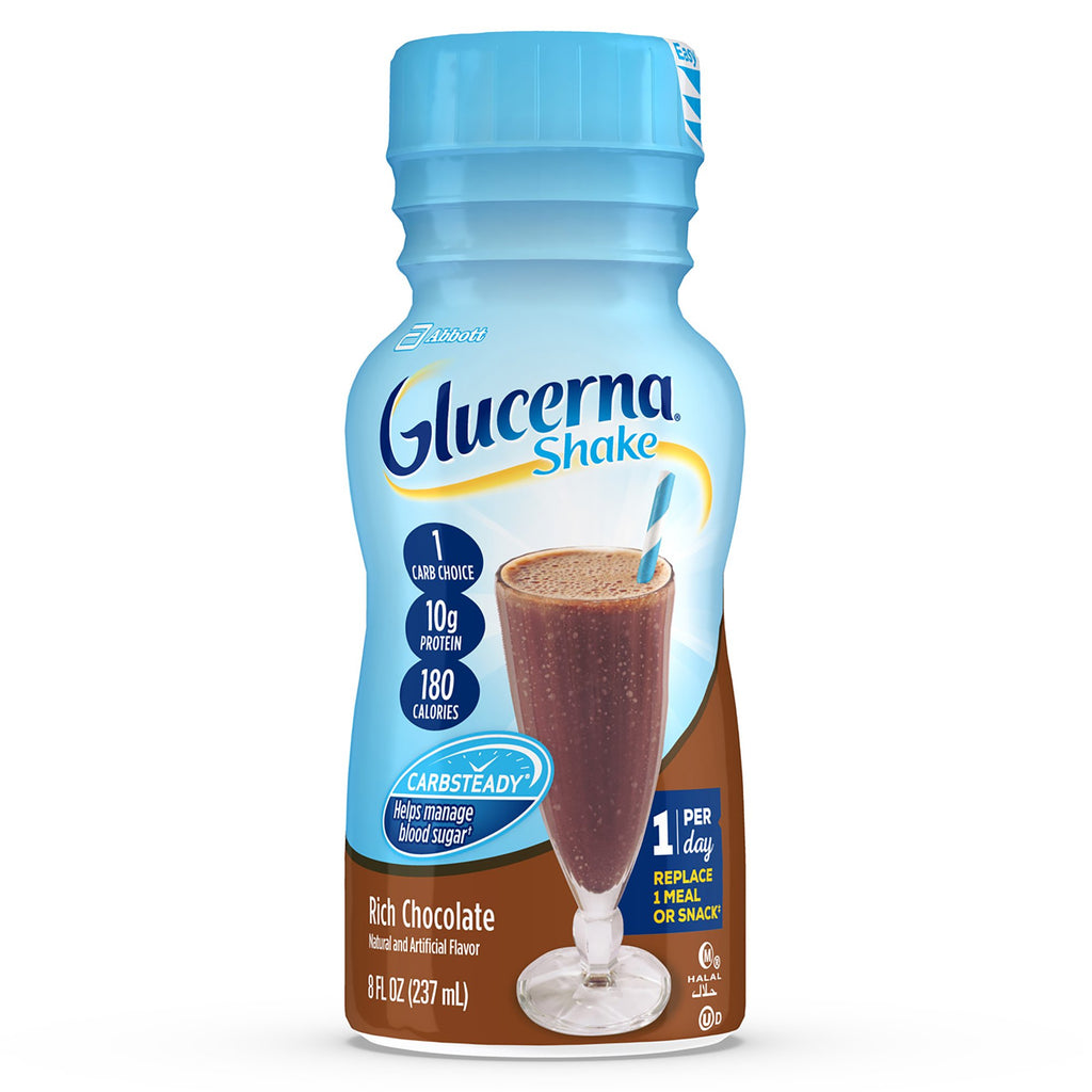 Glucerna Chocolate Shake Oral Supplement, 8 oz. Bottle, Case of 24