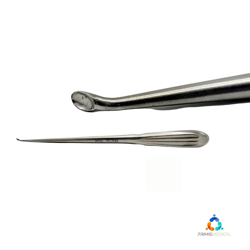 Boss 70-7183 Spinal Fusion Curette  9 Inch Reverse Angled Size 00