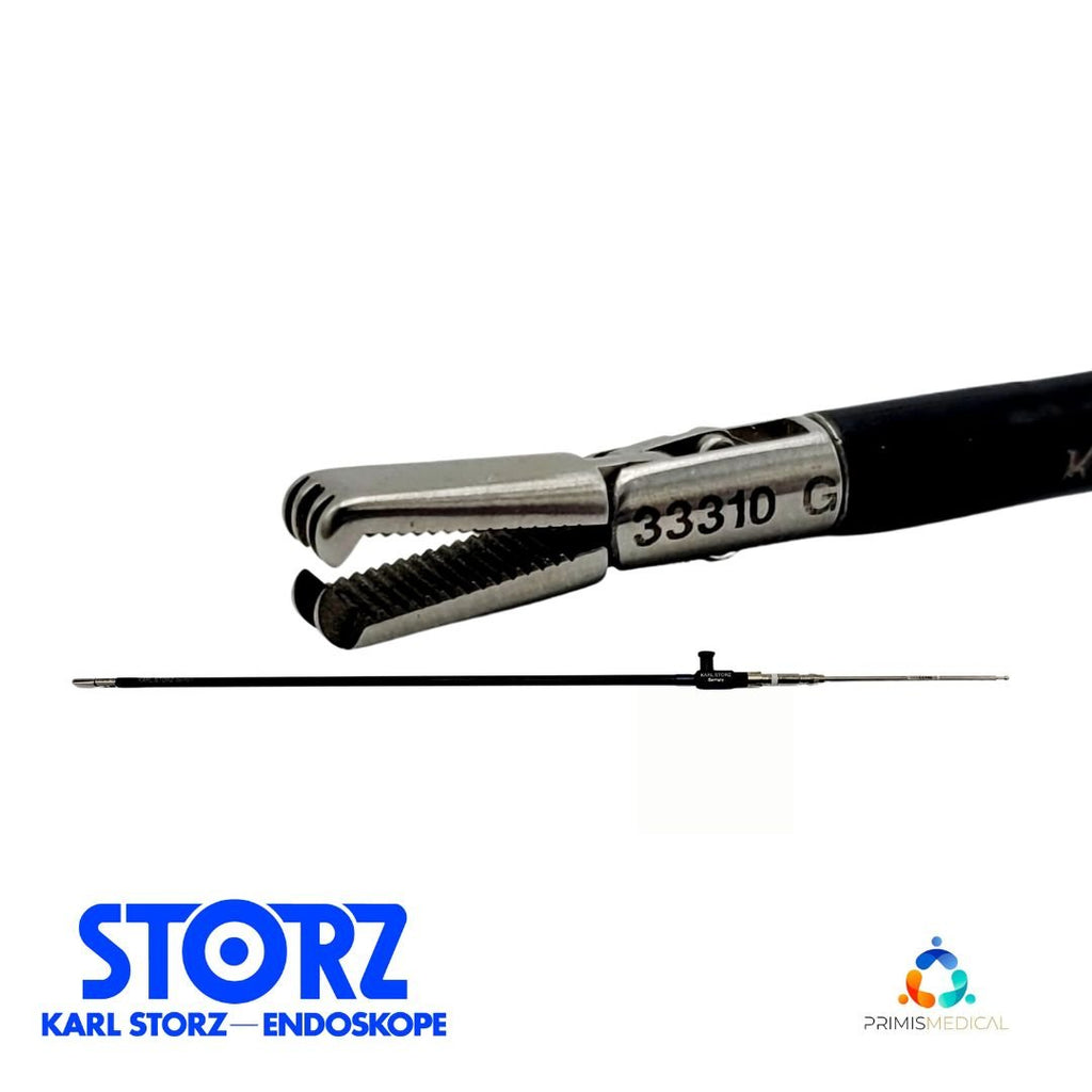 Karl Storz 33310 G Grasping Forceps 5mm 2 X 4 Teeth w/ Metal Outer Insulated Sheath Double Action