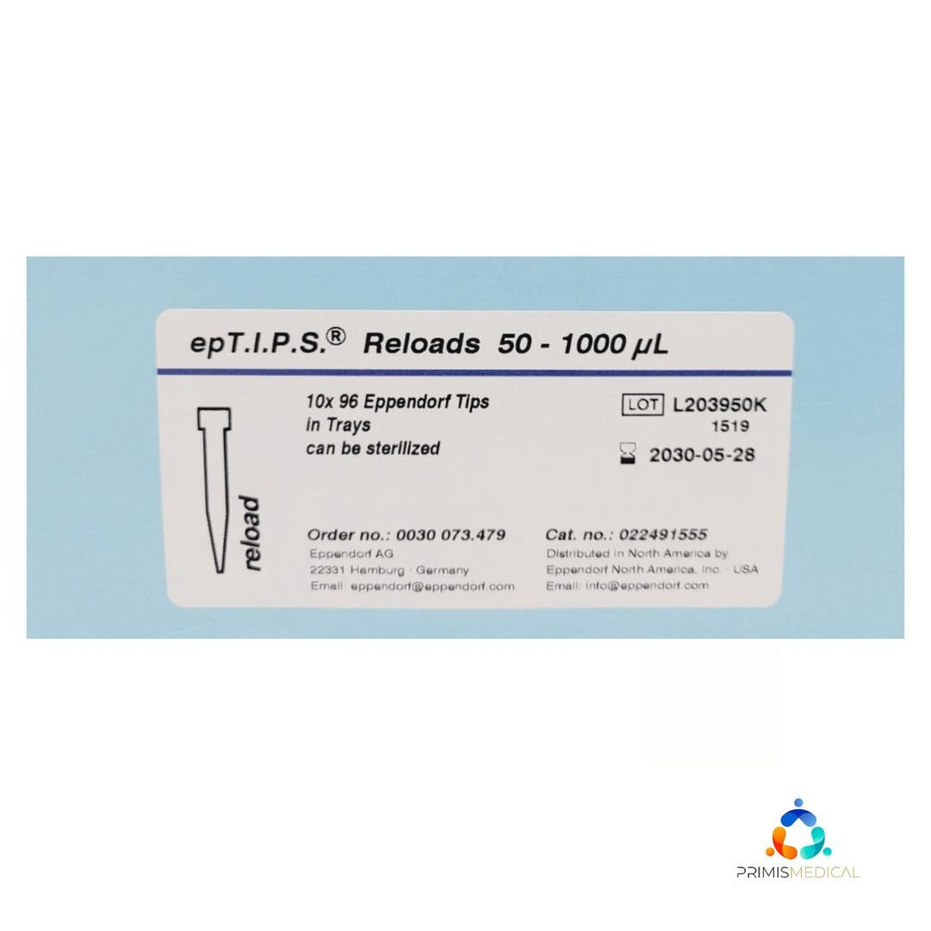 Eppendorf 022491555 Box Of 960 Reloads 50-1000Ul 10 X 96 Eppendorf Tips In Trays Can Be Sterilized