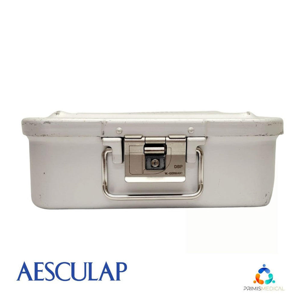 Aesculap Sterilization Container 11In X 11In X 3.5In, Without Basket