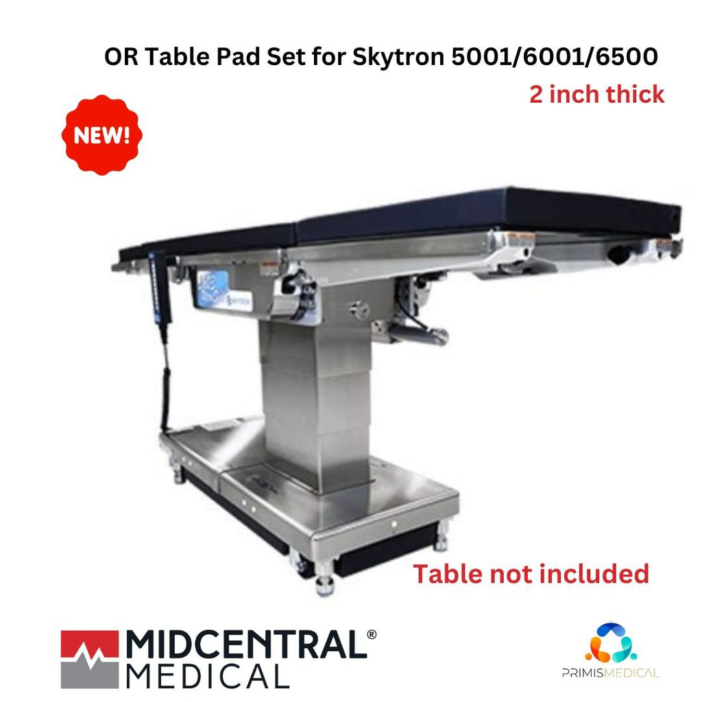 Midcentral Medical OR Table Pad Set for Skytron 5001/6001/6500 (2 sizes Available)