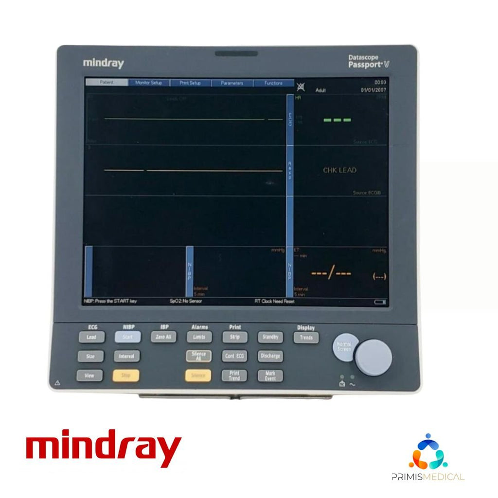Mindray  6100F-PA00293 Passport V Patient Monitor Nellcor SpO2