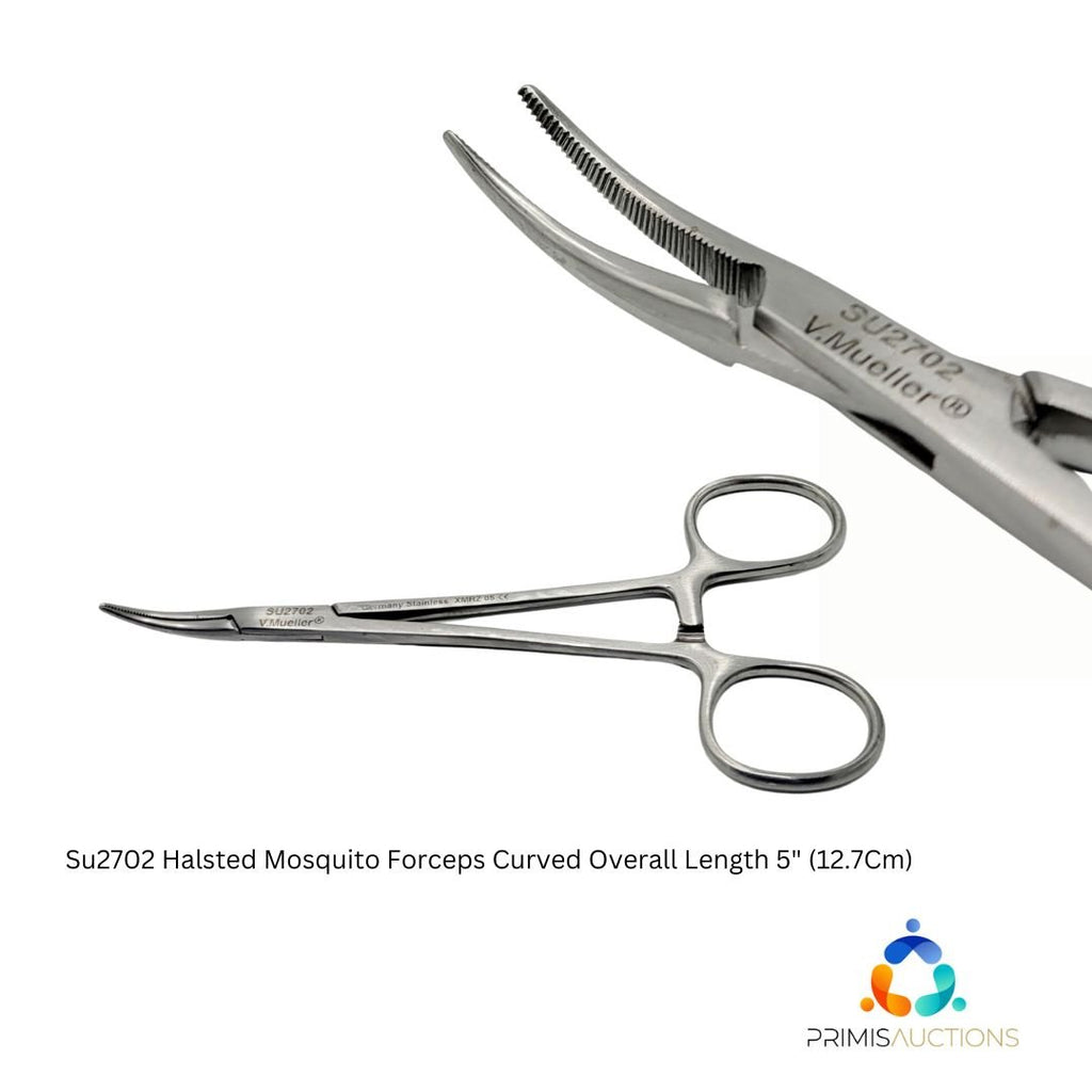 V. Mueller SU2702 Halsted Mosquito Forceps Curved Overall Length 5" (12.7Cm)