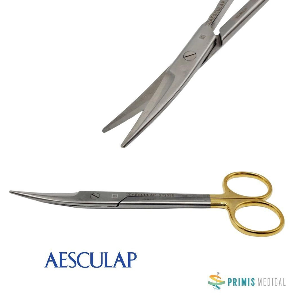 Aesculap BC253R Durotip TC Mayo Dissecting Scissors B/B Tip Curved 6-5/8"
