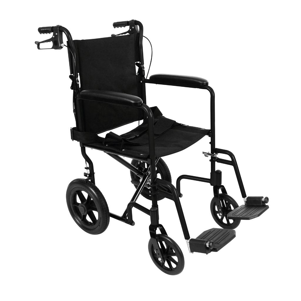 Vive Health MOB1021BLK Transport Wheelchair