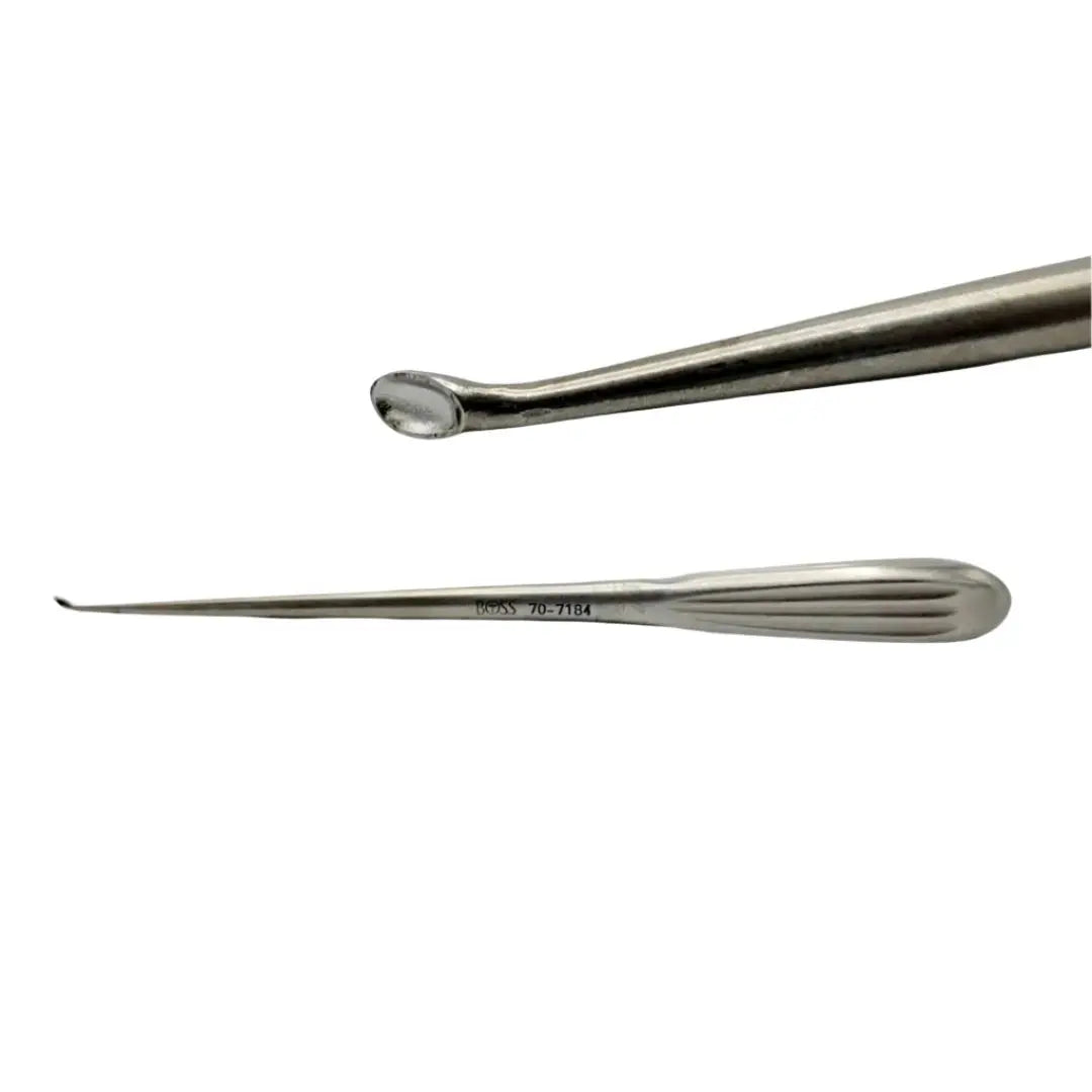 Boss 70-7184 Spinal Fusion Curette  9 Inch Reverse Angled Size 0 Boss Instruments